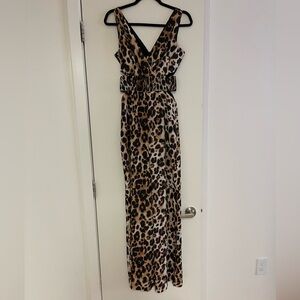 Bebe Leopard Jumpsuit Size 2